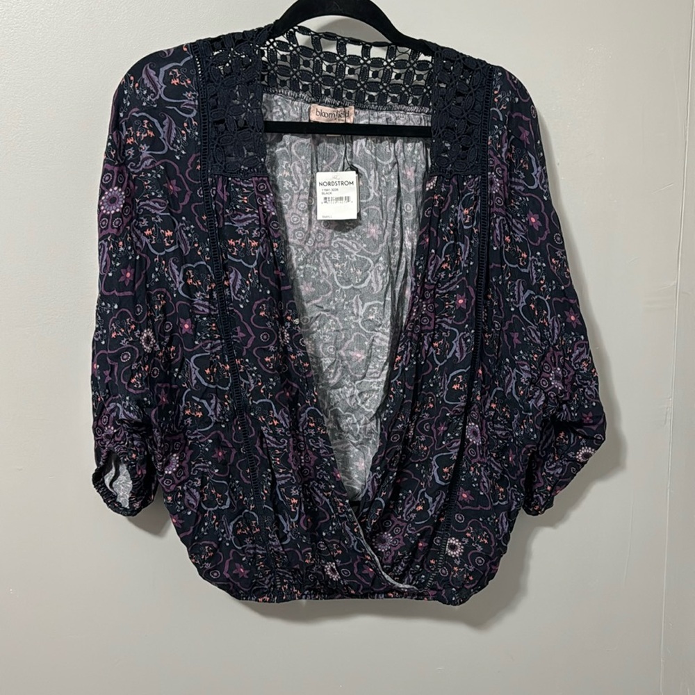 NWT! Bloomfield‎ Paisley open Blouse